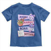 Anime Ramen Boba Sketching Toddler T Shirt Kawaii Girl Bubble Tea Otaku Manga Lover Japanese Pop Culture