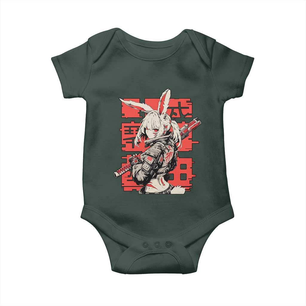 Anime Manga Cyberpunk Baby Onesie Techwear Harajuku Style Bunny Girl