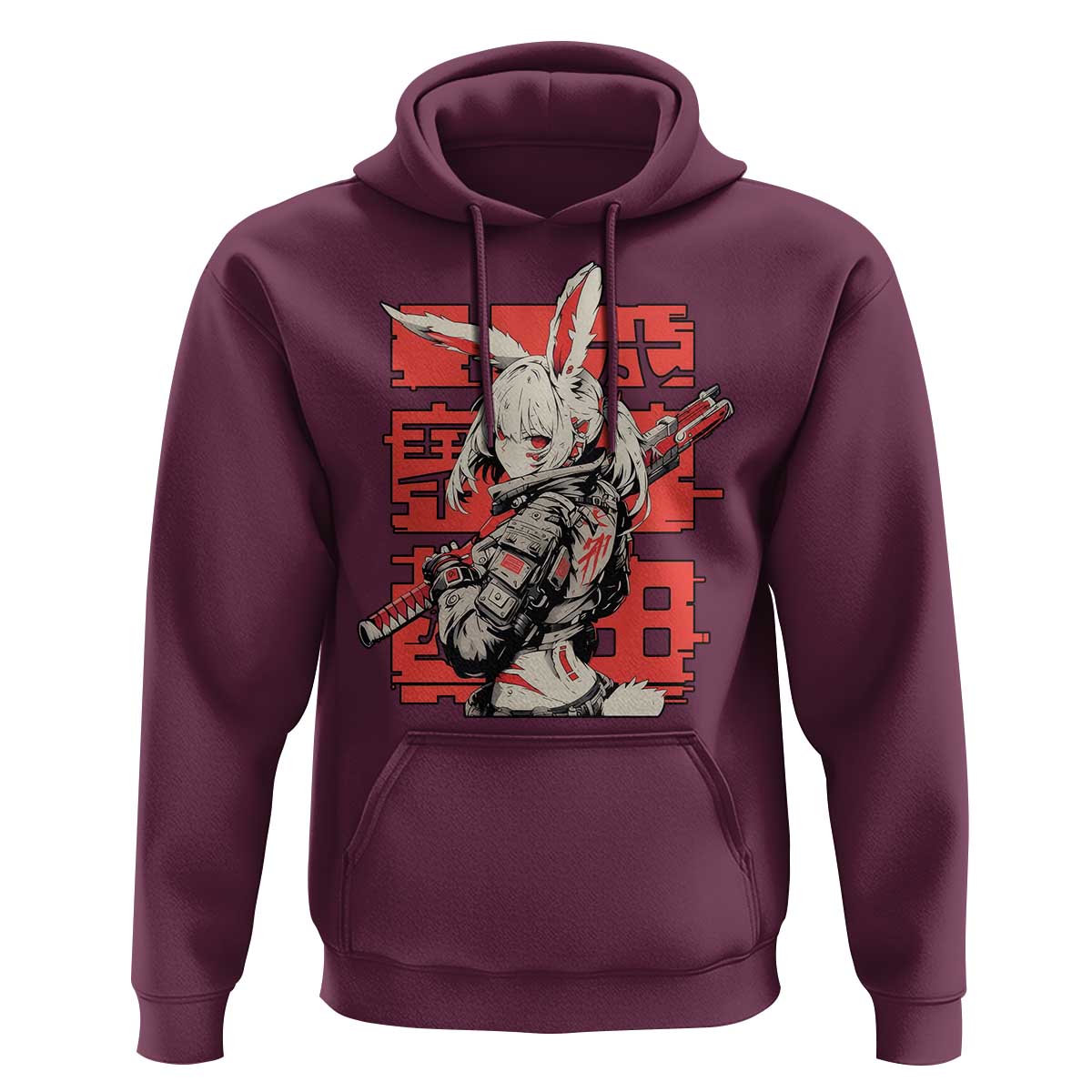 Anime Manga Cyberpunk Hoodie Techwear Harajuku Style Bunny Girl