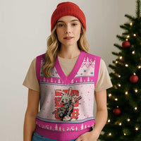 Anime Manga Cyberpunk V-Neck Knit Sweater Vest Techwear Harajuku Style Bunny Girl - Wonder Print Shop