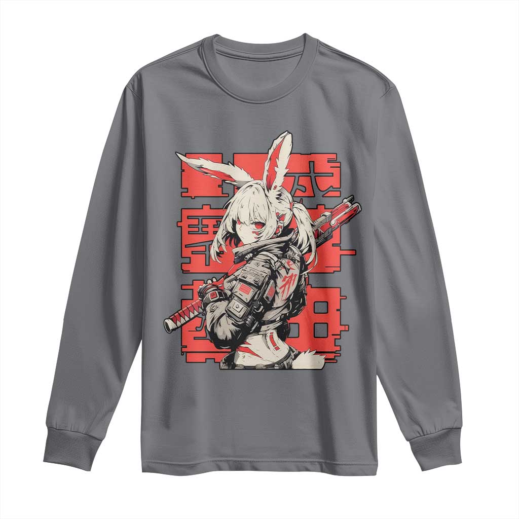 Anime Manga Cyberpunk Long Sleeve Shirt Techwear Harajuku Style Bunny Girl