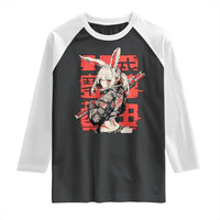 Anime Manga Cyberpunk Raglan Shirt Techwear Harajuku Style Bunny Girl