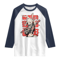 Anime Manga Cyberpunk Raglan Shirt Techwear Harajuku Style Bunny Girl