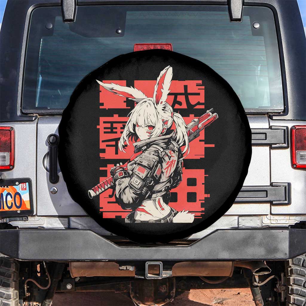 Anime Manga Cyberpunk Spare Tire Cover Techwear Harajuku Style Bunny Girl