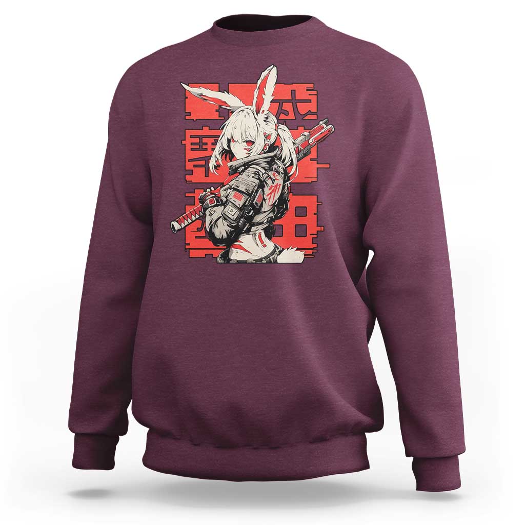 Anime Manga Cyberpunk Sweatshirt Techwear Harajuku Style Bunny Girl - Wonder Print Shop