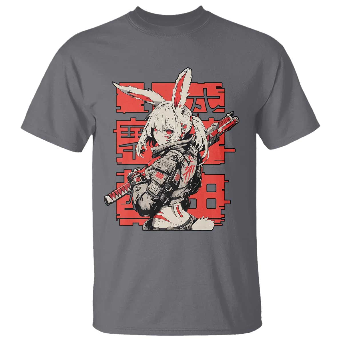 Anime Manga Cyberpunk T Shirt Techwear Harajuku Style Bunny Girl - Wonder Print Shop