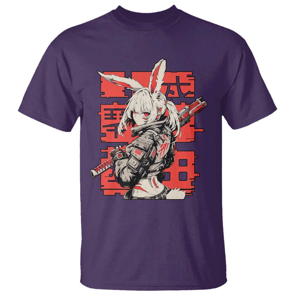 Anime Manga Cyberpunk T Shirt Techwear Harajuku Style Bunny Girl - Wonder Print Shop