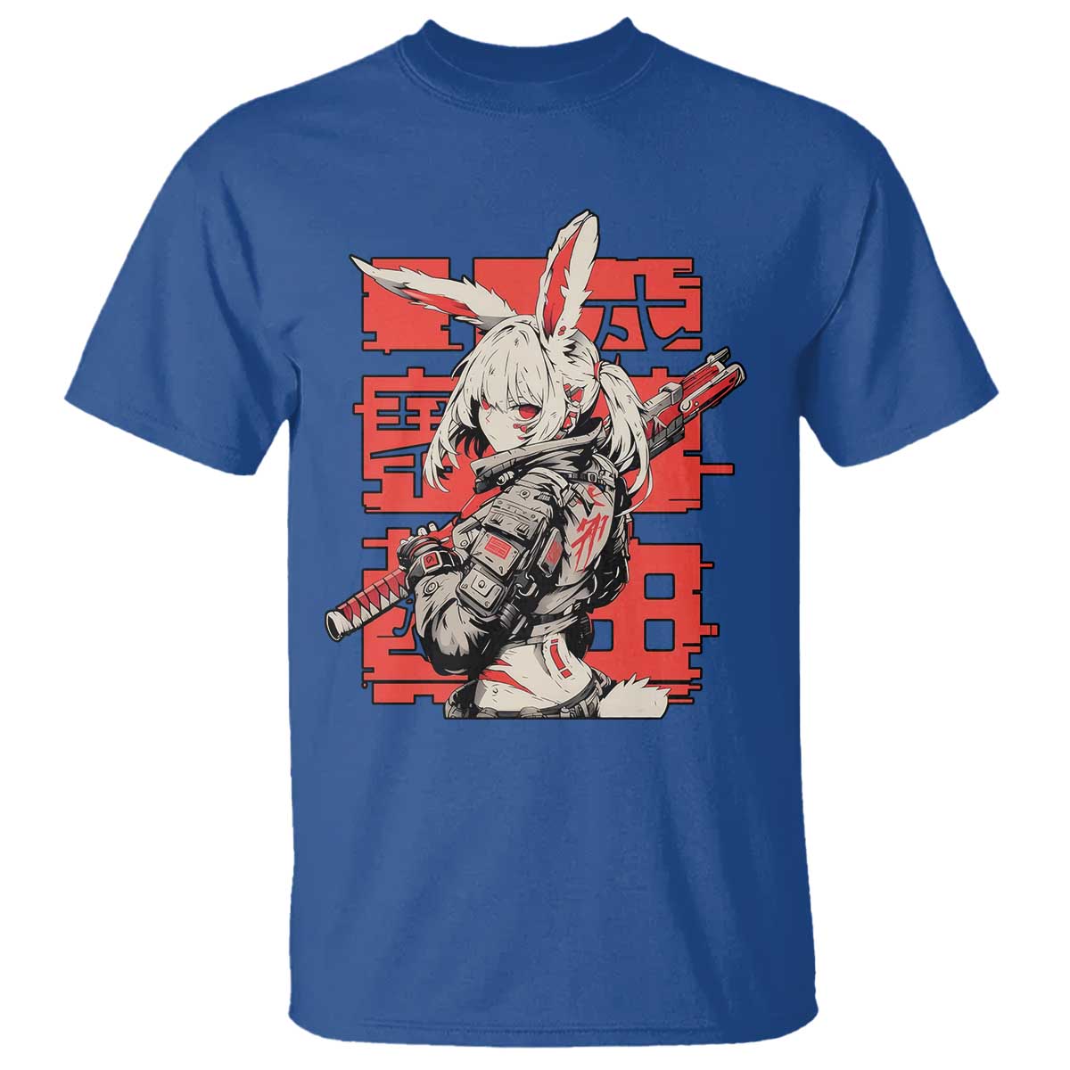 Anime Manga Cyberpunk T Shirt Techwear Harajuku Style Bunny Girl - Wonder Print Shop