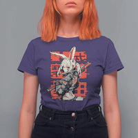 Anime Manga Cyberpunk T Shirt For Women Techwear Harajuku Style Bunny Girl - Wonder Print Shop