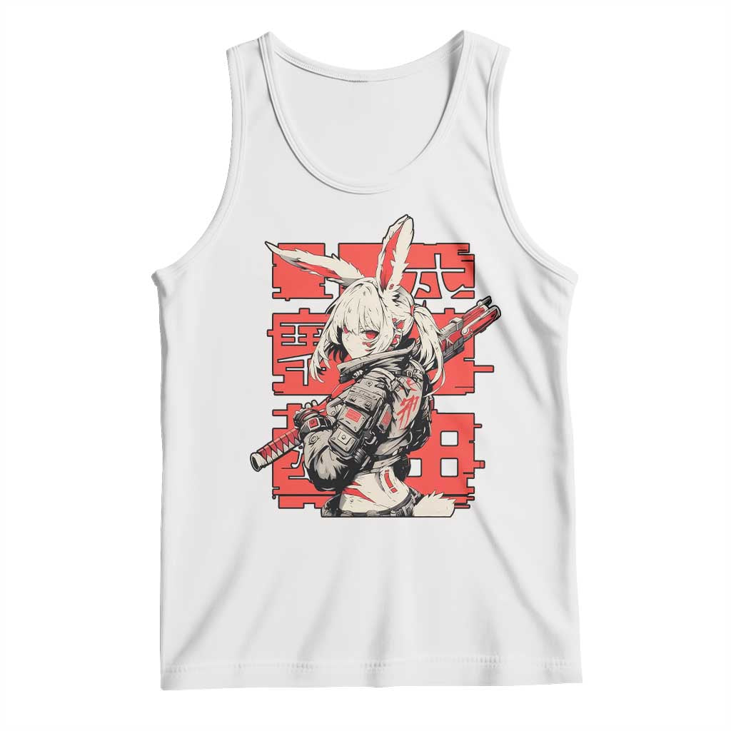 Anime Manga Cyberpunk Tank Top Techwear Harajuku Style Bunny Girl