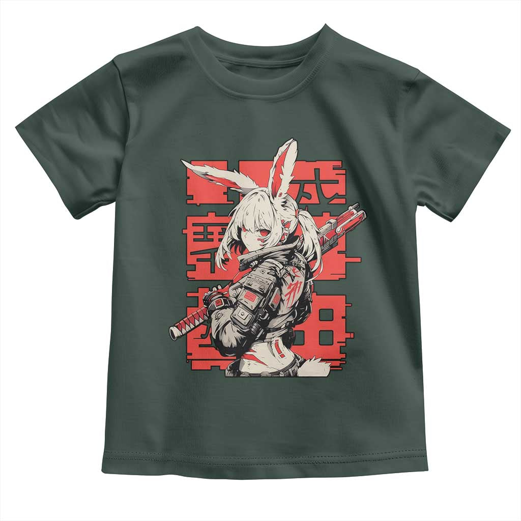 Anime Manga Cyberpunk Toddler T Shirt Techwear Harajuku Style Bunny Girl