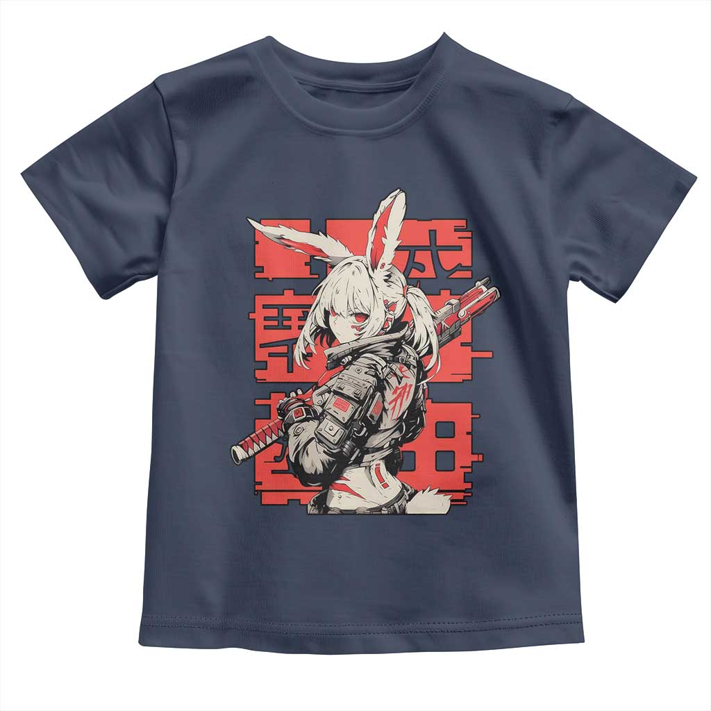 Anime Manga Cyberpunk Toddler T Shirt Techwear Harajuku Style Bunny Girl
