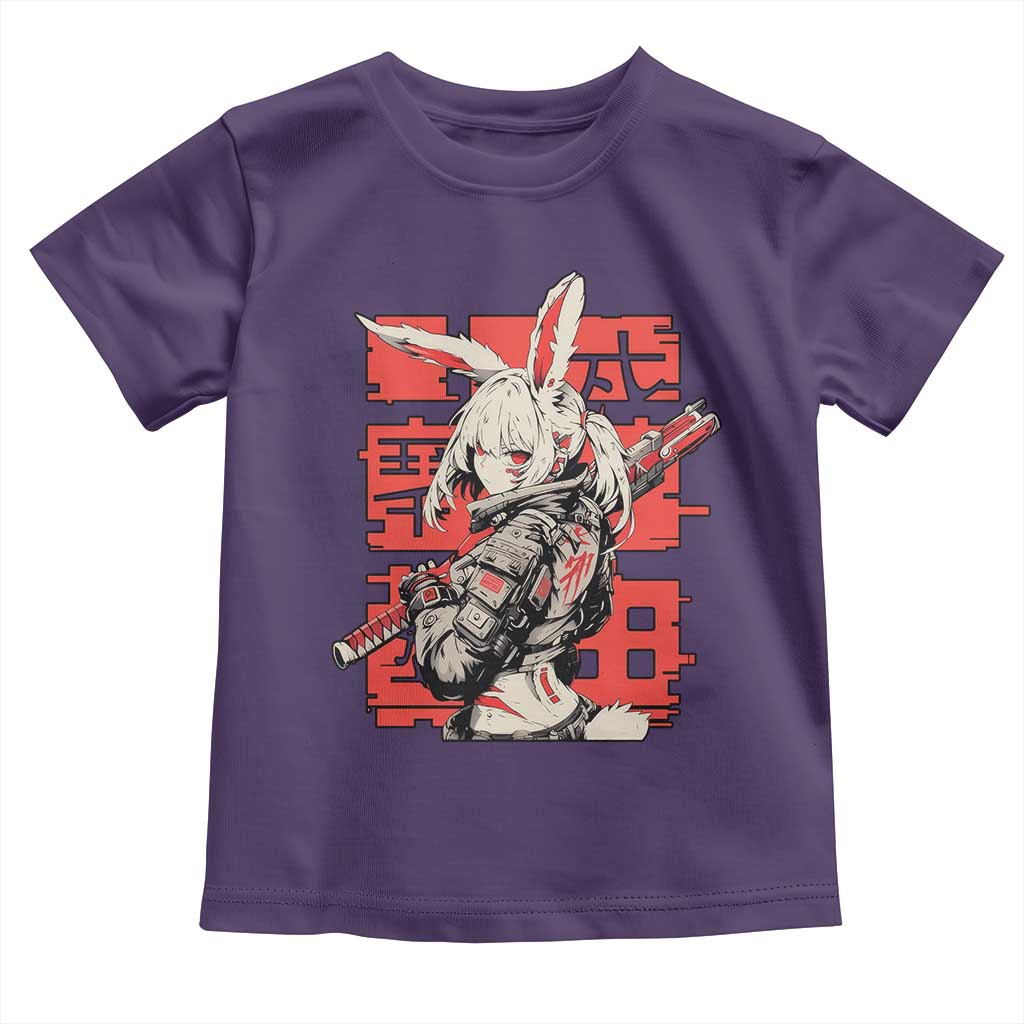 Anime Manga Cyberpunk Toddler T Shirt Techwear Harajuku Style Bunny Girl