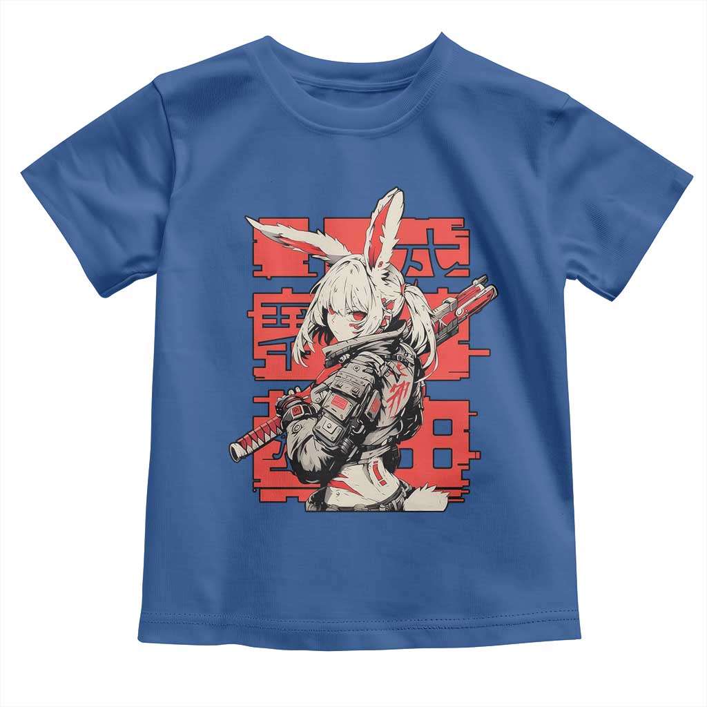 Anime Manga Cyberpunk Toddler T Shirt Techwear Harajuku Style Bunny Girl