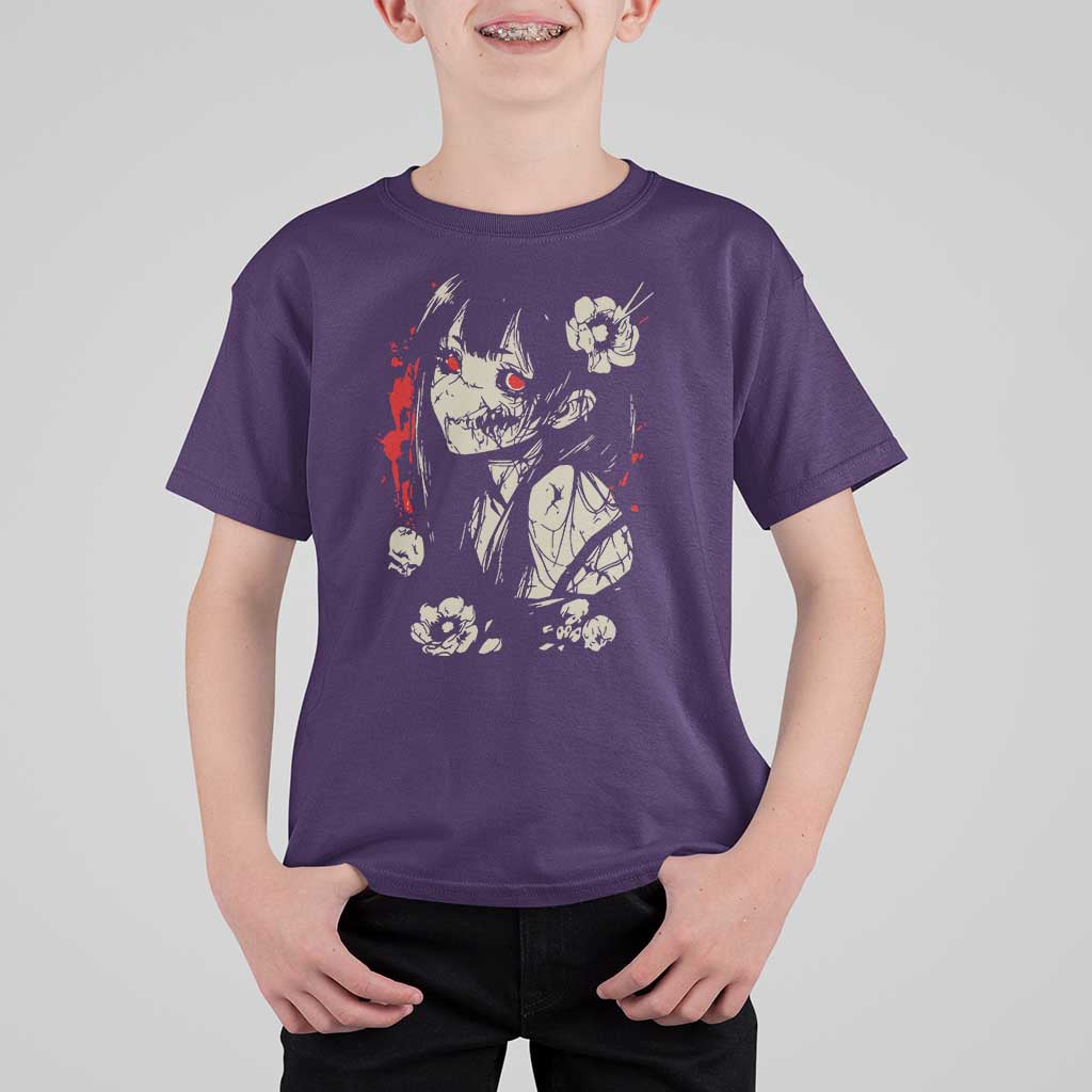 Horror Anime Manga T Shirt For Kid Japanese Creepy Kawaii Goth Otaku - Wonder Print Shop