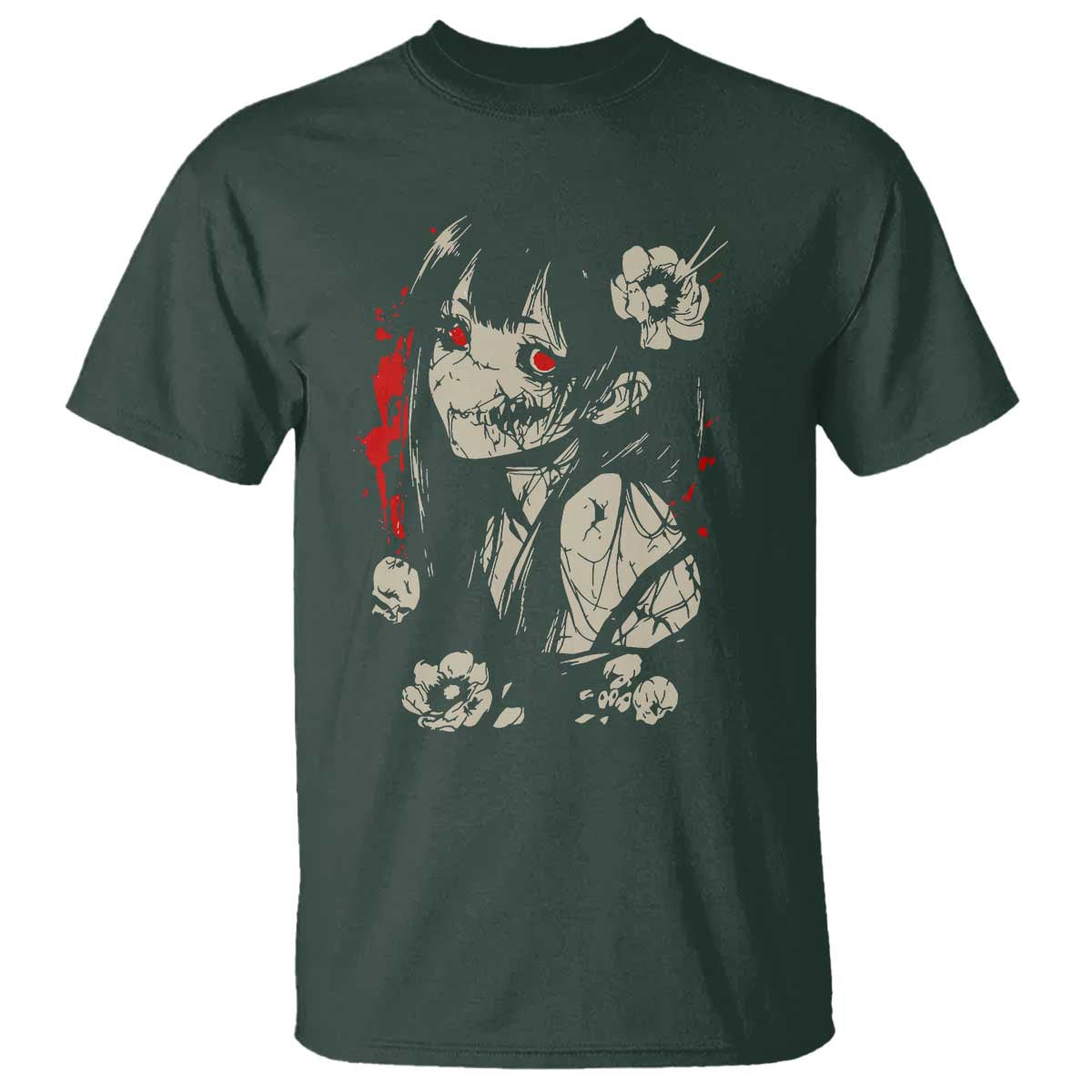 Horror Anime Manga T Shirt Japanese Creepy Kawaii Goth Otaku - Wonder Print Shop