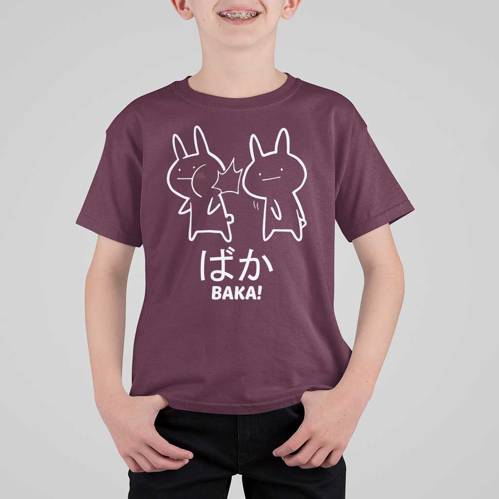 Funny Japanese Baka T Shirt For Kid Foolish Humorous Dumb Sarcasm Anime Manga Otaku - Wonder Print Shop