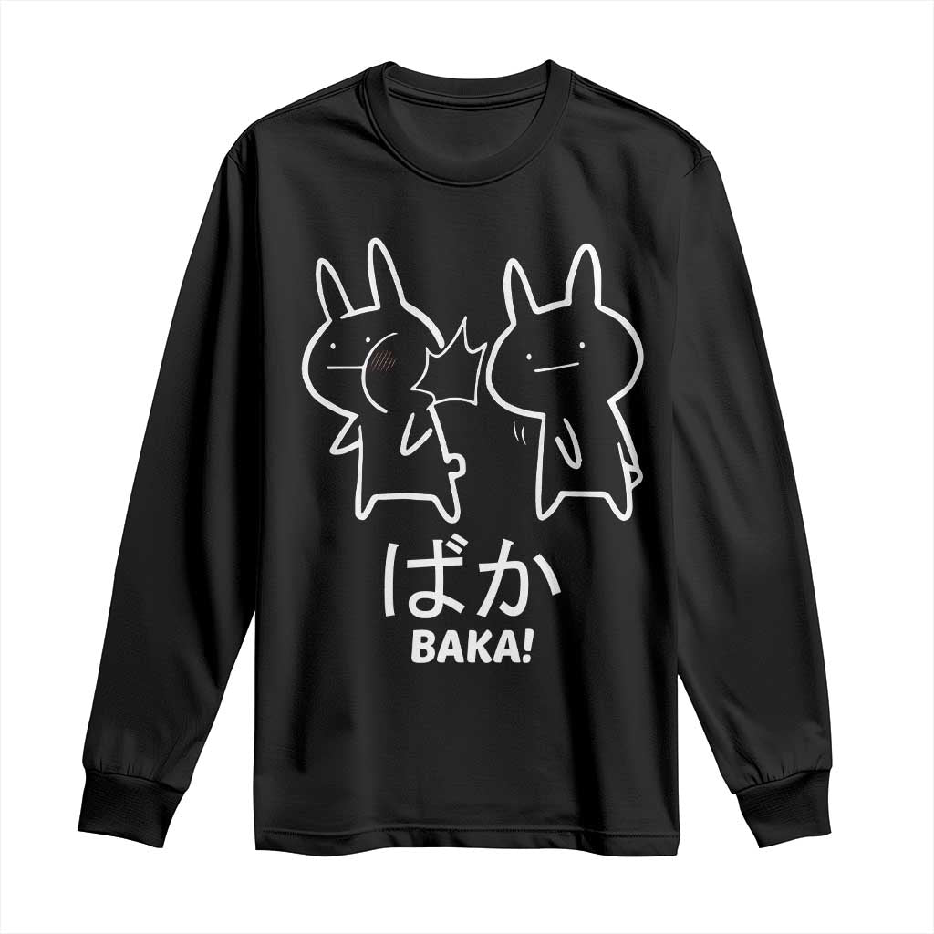 Funny Japanese Baka Long Sleeve Shirt Foolish Humorous Dumb Sarcasm Anime Manga Otaku