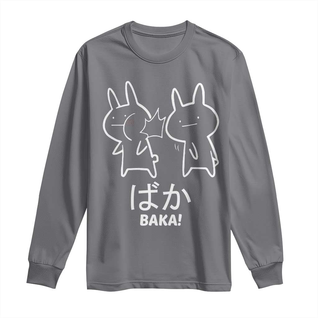 Funny Japanese Baka Long Sleeve Shirt Foolish Humorous Dumb Sarcasm Anime Manga Otaku