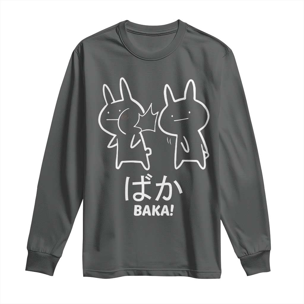 Funny Japanese Baka Long Sleeve Shirt Foolish Humorous Dumb Sarcasm Anime Manga Otaku