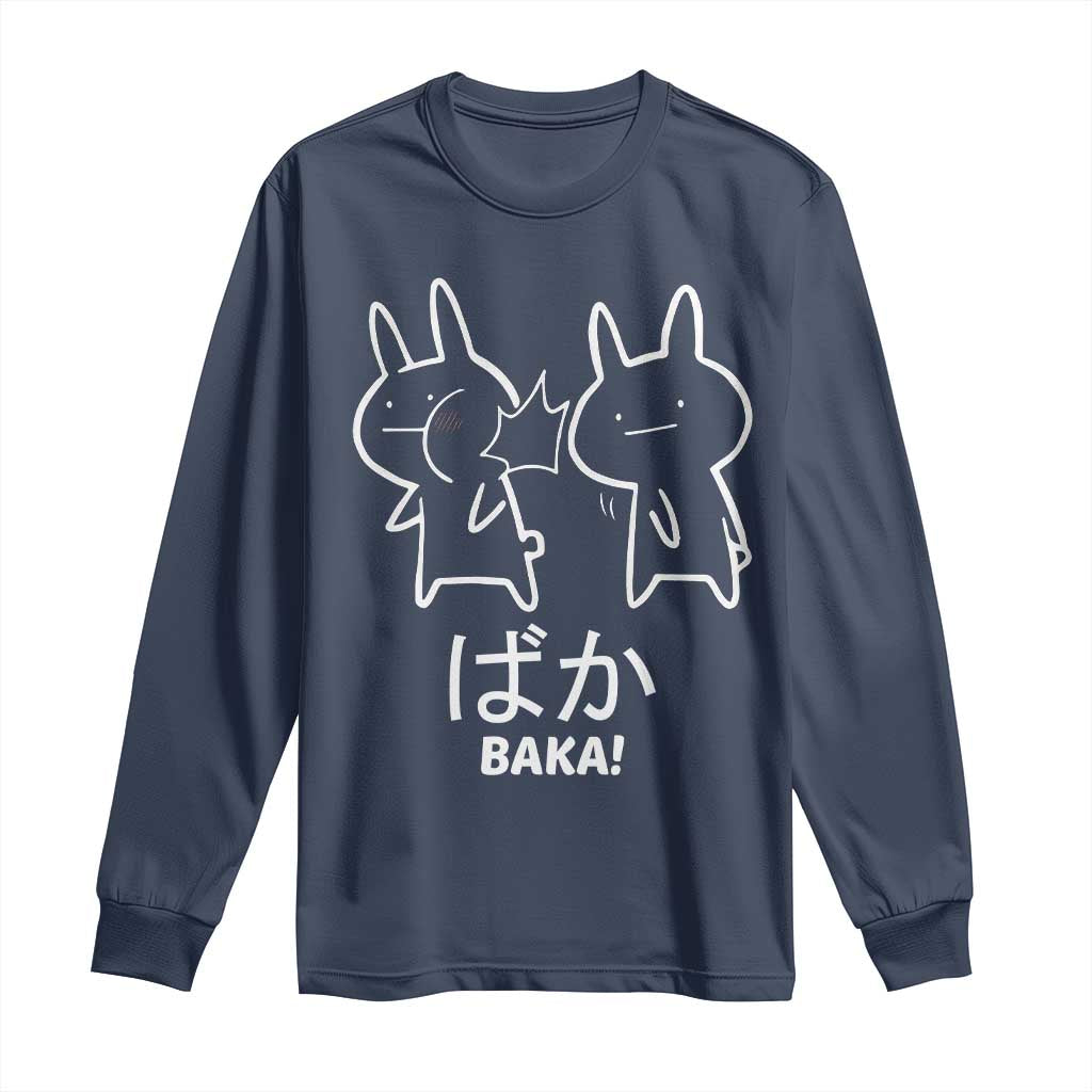 Funny Japanese Baka Long Sleeve Shirt Foolish Humorous Dumb Sarcasm Anime Manga Otaku