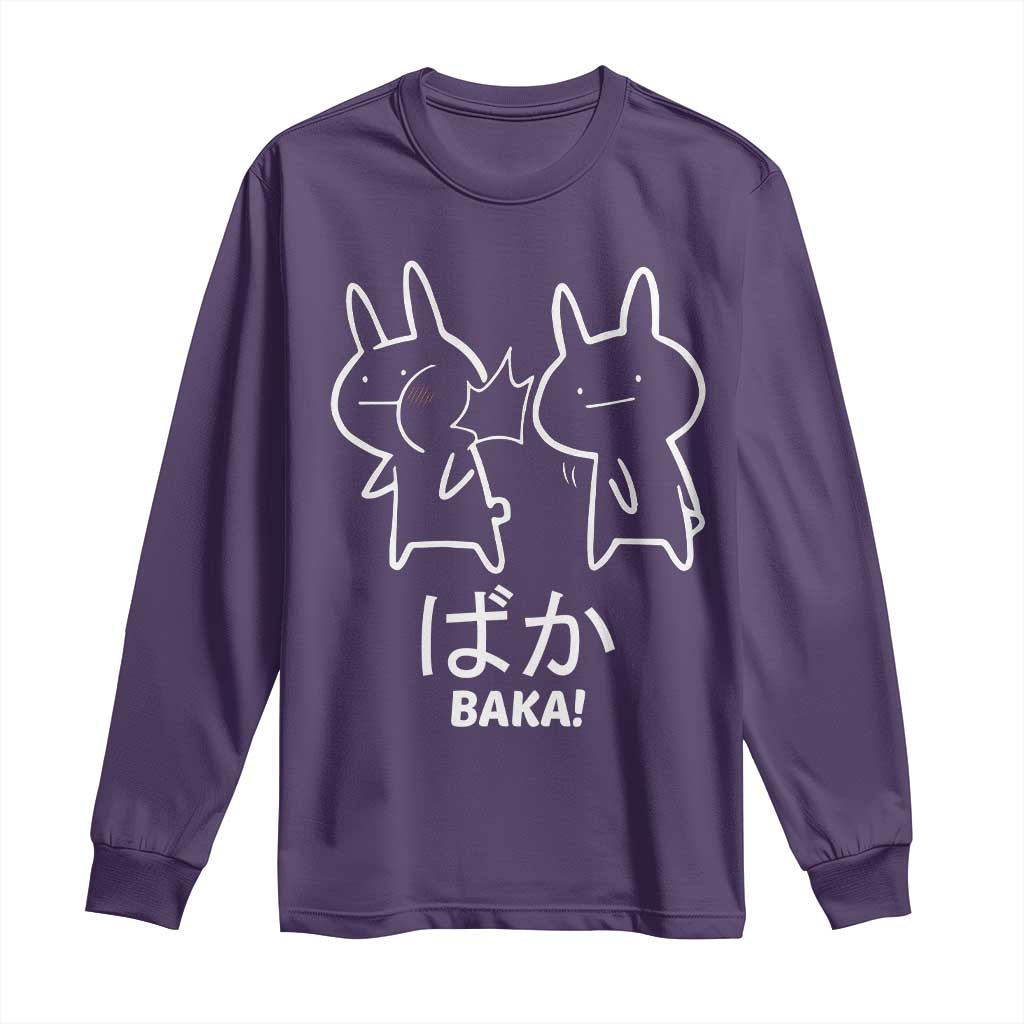 Funny Japanese Baka Long Sleeve Shirt Foolish Humorous Dumb Sarcasm Anime Manga Otaku