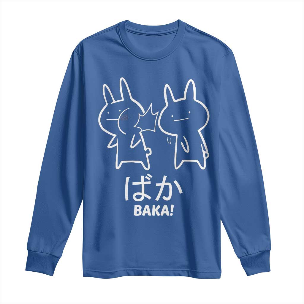 Funny Japanese Baka Long Sleeve Shirt Foolish Humorous Dumb Sarcasm Anime Manga Otaku