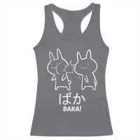 Funny Japanese Baka Racerback Tank Top Foolish Humorous Dumb Sarcasm Anime Manga Otaku