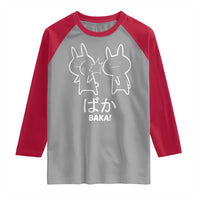 Funny Japanese Baka Raglan Shirt Foolish Humorous Dumb Sarcasm Anime Manga Otaku