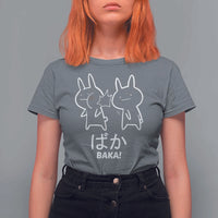 Funny Japanese Baka T Shirt For Women Foolish Humorous Dumb Sarcasm Anime Manga Otaku - Wonder Print Shop