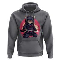 Japanese Ninja Cat Hoodie Ancient Japan Warrior Samurai Tattoo Kawaii Vintage