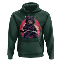 Japanese Ninja Cat Hoodie Ancient Japan Warrior Samurai Tattoo Kawaii Vintage