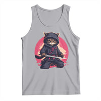 Japanese Ninja Cat Tank Top Ancient Japan Warrior Samurai Tattoo Kawaii Vintage