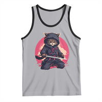 Japanese Ninja Cat Tank Top Ancient Japan Warrior Samurai Tattoo Kawaii Vintage