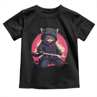 Japanese Ninja Cat Toddler T Shirt Ancient Japan Warrior Samurai Tattoo Kawaii Vintage