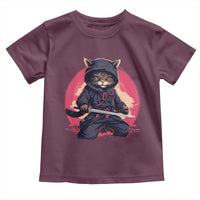 Japanese Ninja Cat Toddler T Shirt Ancient Japan Warrior Samurai Tattoo Kawaii Vintage