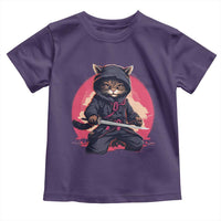 Japanese Ninja Cat Toddler T Shirt Ancient Japan Warrior Samurai Tattoo Kawaii Vintage