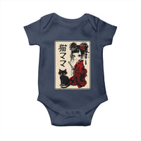 Japanese Gothic Kawaii Anime Samurai Cat Baby Onesie Japan Female Bushido Graphic With Kanji Retro Vintage