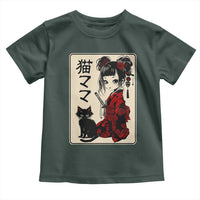 Japanese Gothic Kawaii Anime Samurai Cat Toddler T Shirt Japan Female Bushido Graphic With Kanji Retro Vintage