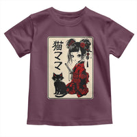Japanese Gothic Kawaii Anime Samurai Cat Toddler T Shirt Japan Female Bushido Graphic With Kanji Retro Vintage