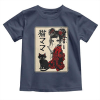 Japanese Gothic Kawaii Anime Samurai Cat Toddler T Shirt Japan Female Bushido Graphic With Kanji Retro Vintage