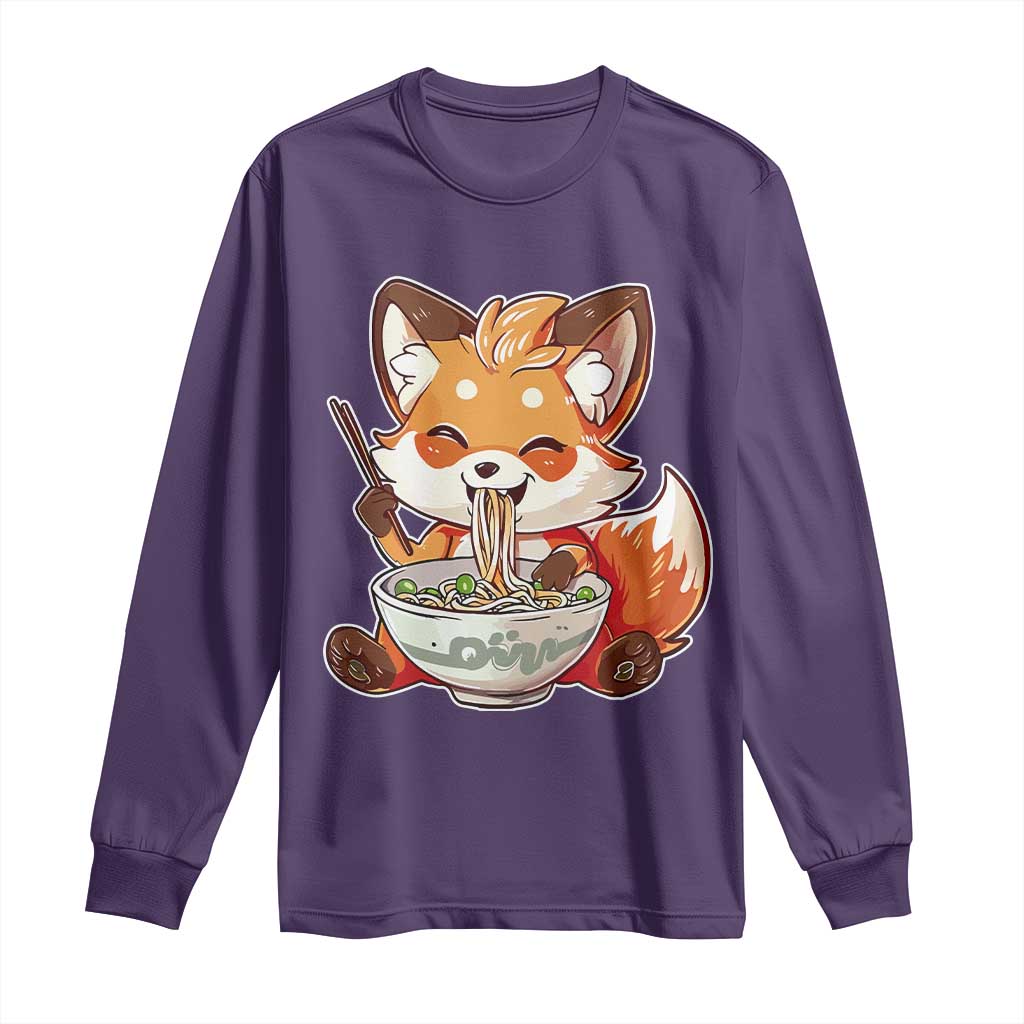 Kawaii Fox Ramen Japanese Long Sleeve Shirt Japanese Anime Otaku Manga Cute Graphic