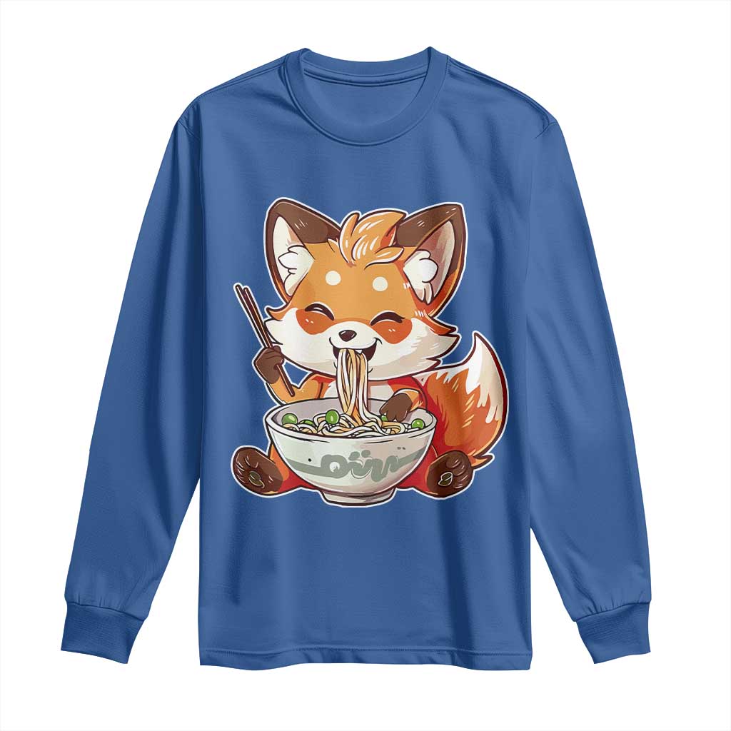 Kawaii Fox Ramen Japanese Long Sleeve Shirt Japanese Anime Otaku Manga Cute Graphic