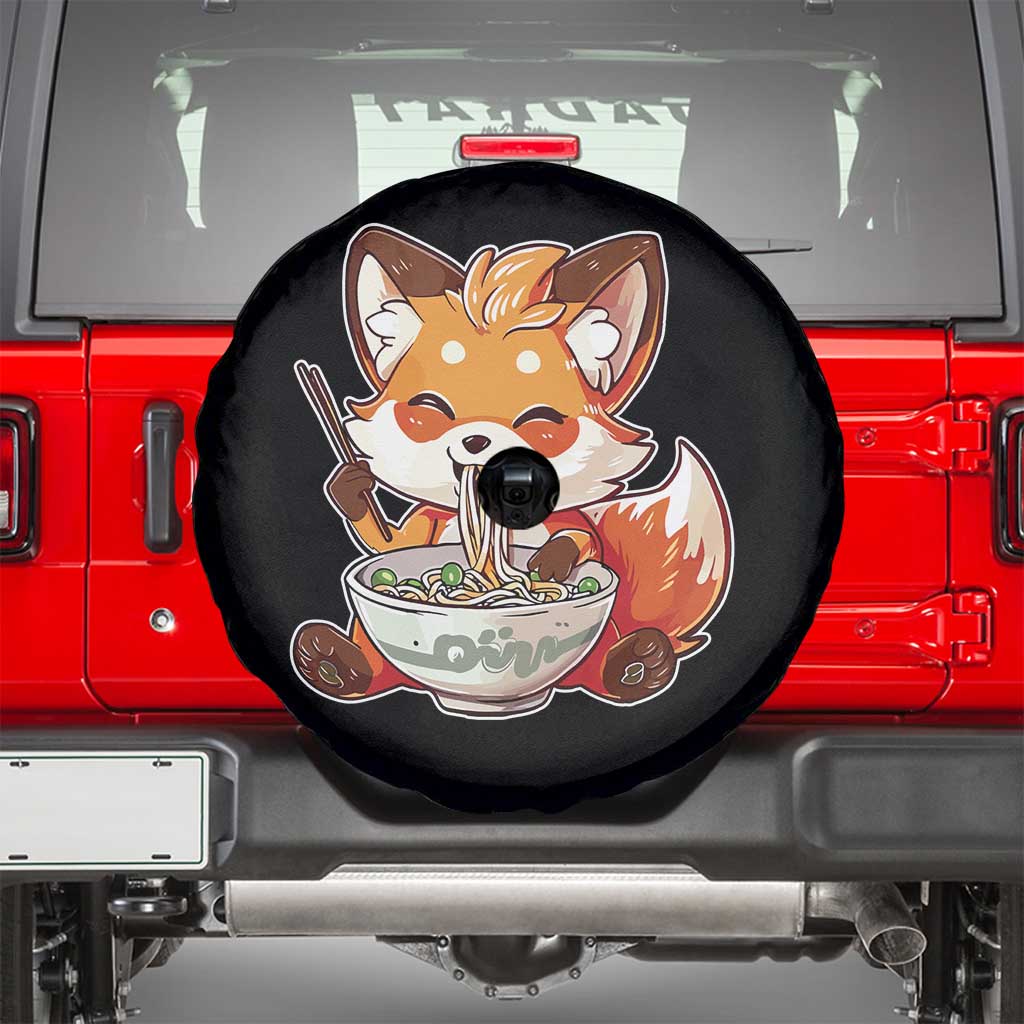 Kawaii Fox Ramen Japanese Spare Tire Cover Japanese Anime Otaku Manga Cute Graphic