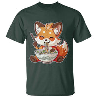 Kawaii Fox Ramen Japanese T Shirt Japanese Anime Otaku Manga Cute Graphic - Wonder Print Shop
