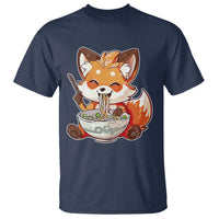 Kawaii Fox Ramen Japanese T Shirt Japanese Anime Otaku Manga Cute Graphic - Wonder Print Shop