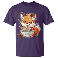 Kawaii Fox Ramen Japanese T Shirt Japanese Anime Otaku Manga Cute Graphic - Wonder Print Shop