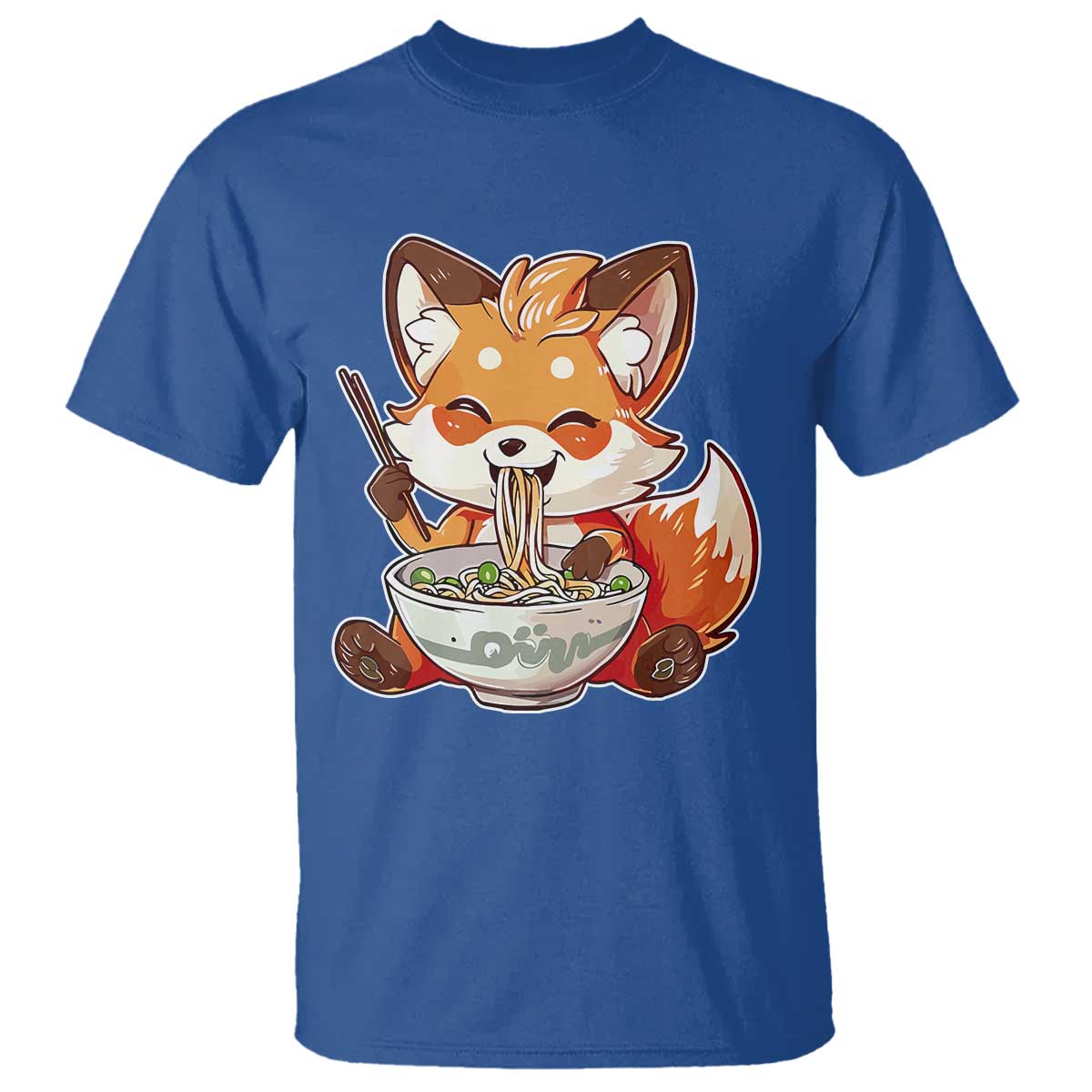 Kawaii Fox Ramen Japanese T Shirt Japanese Anime Otaku Manga Cute Graphic - Wonder Print Shop