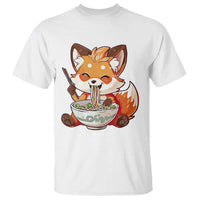 Kawaii Fox Ramen Japanese T Shirt Japanese Anime Otaku Manga Cute Graphic - Wonder Print Shop