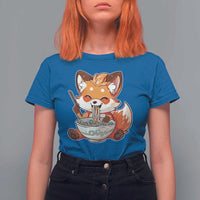 Kawaii Fox Ramen Japanese T Shirt For Women Japanese Anime Otaku Manga Cute Graphic - Wonder Print Shop